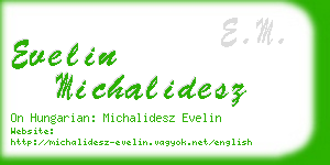 evelin michalidesz business card